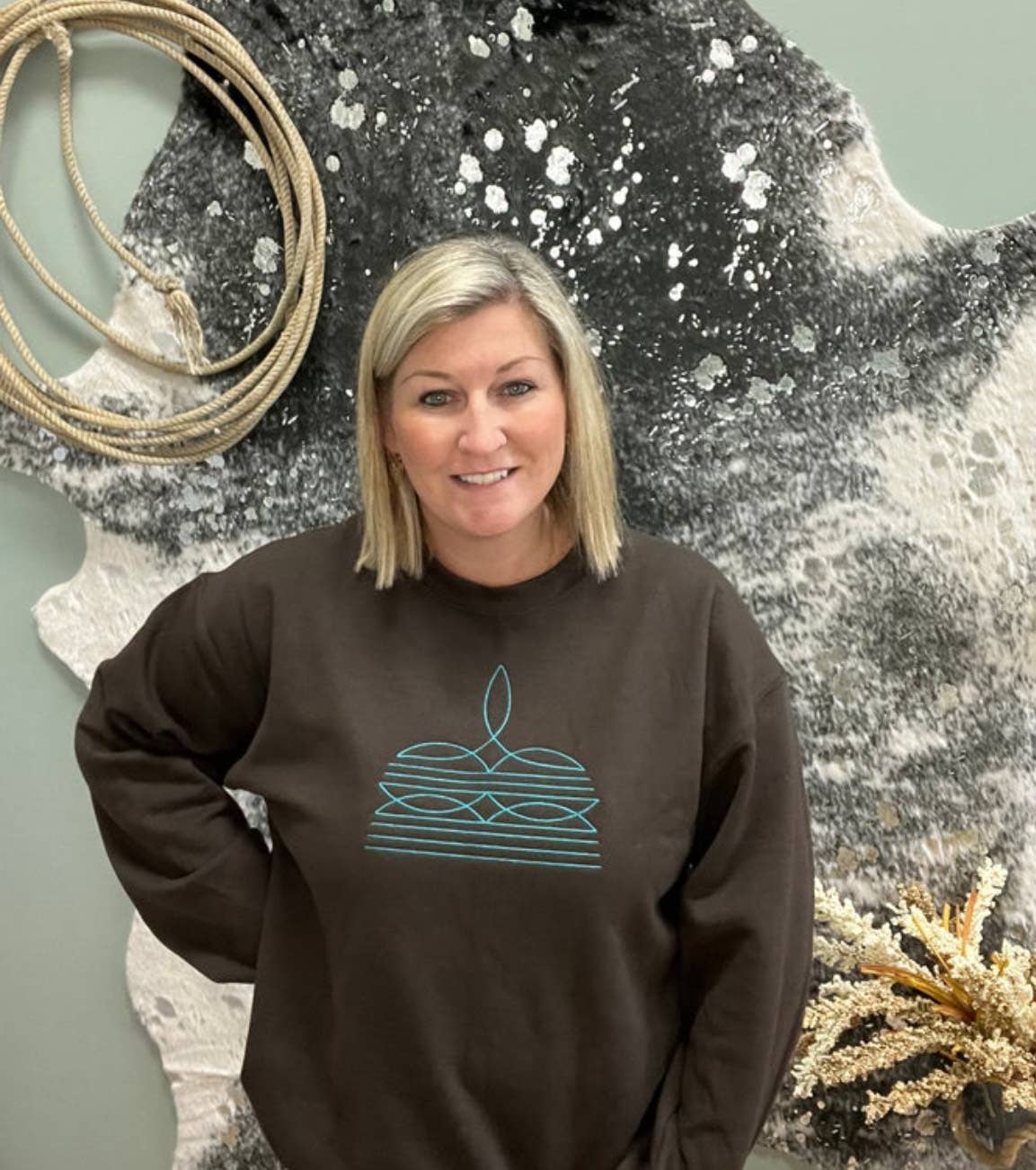 Lhite Graphics – Großhandel Sweatshirt – Unisex – Boot Stitch Besticktes Sweatshirt3