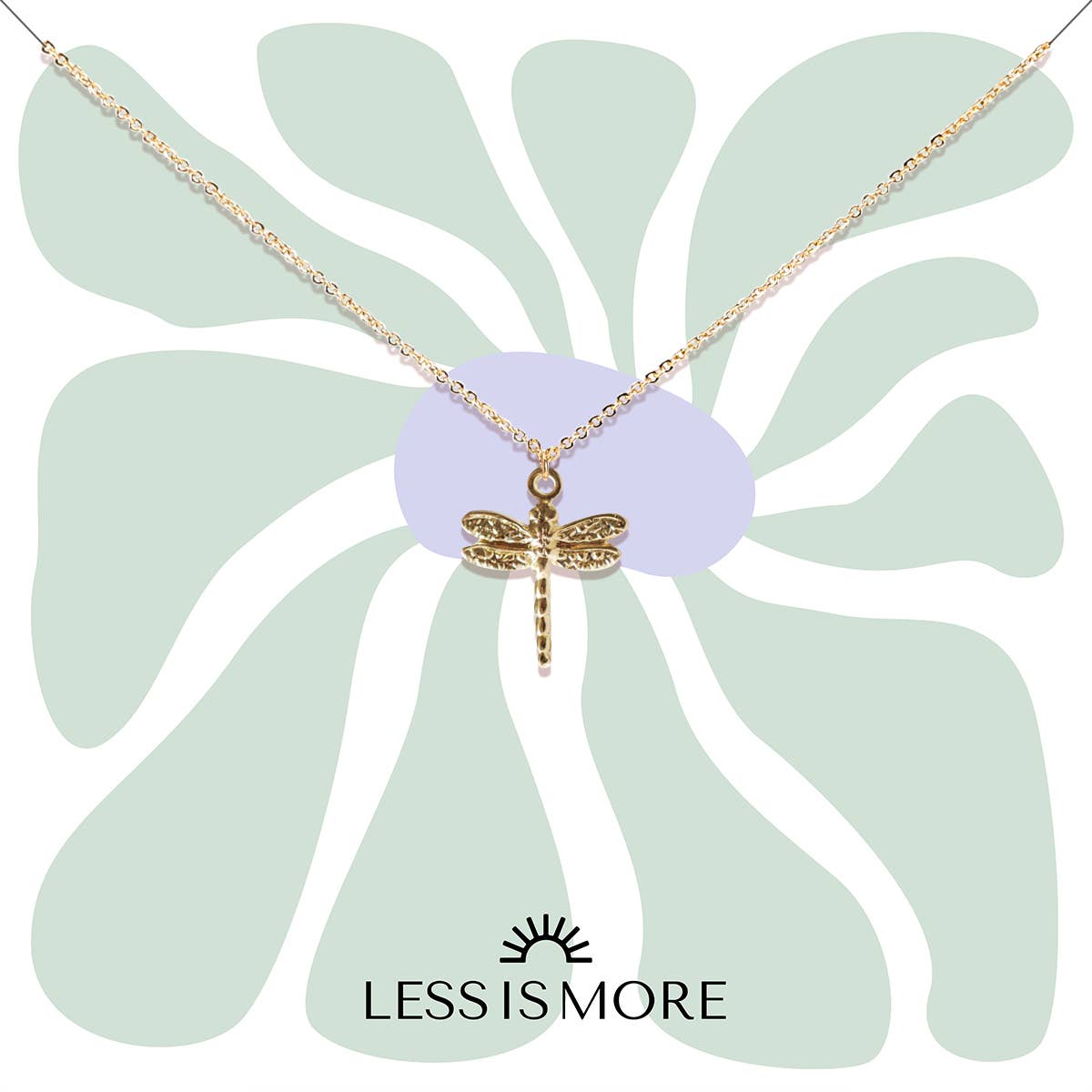 Less is More - Wholesale Pendant/Charm Necklace - Dragonfly Necklace (Gold)1