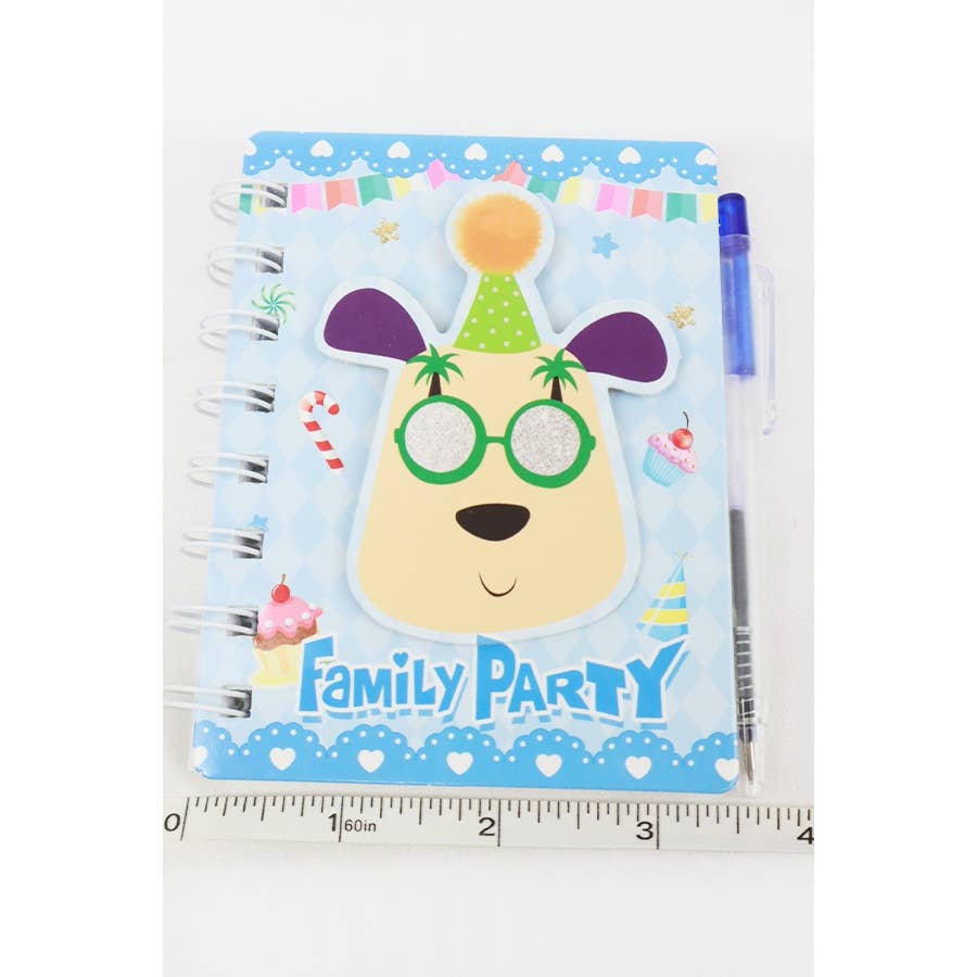 MIX COLOR Assorted Animal Family Party Notebook with Pen for wholesale on Faire4