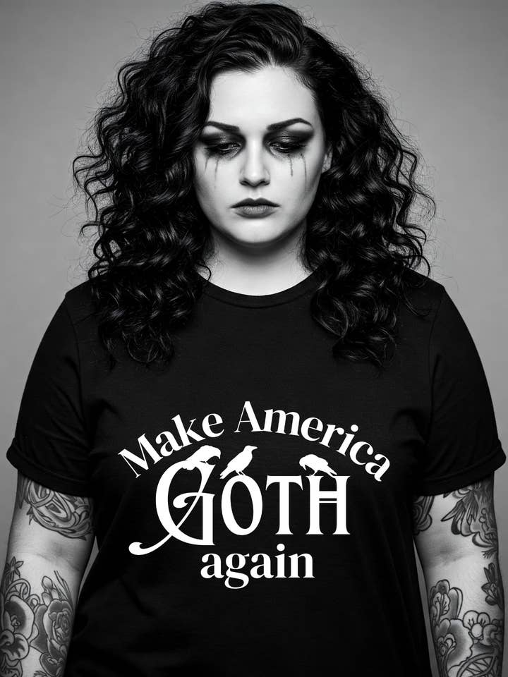 Rendi di nuovo gotico l'America Maglietta divertente gotica goth per la vendita all'ingrosso da parte di Brick Shirt House