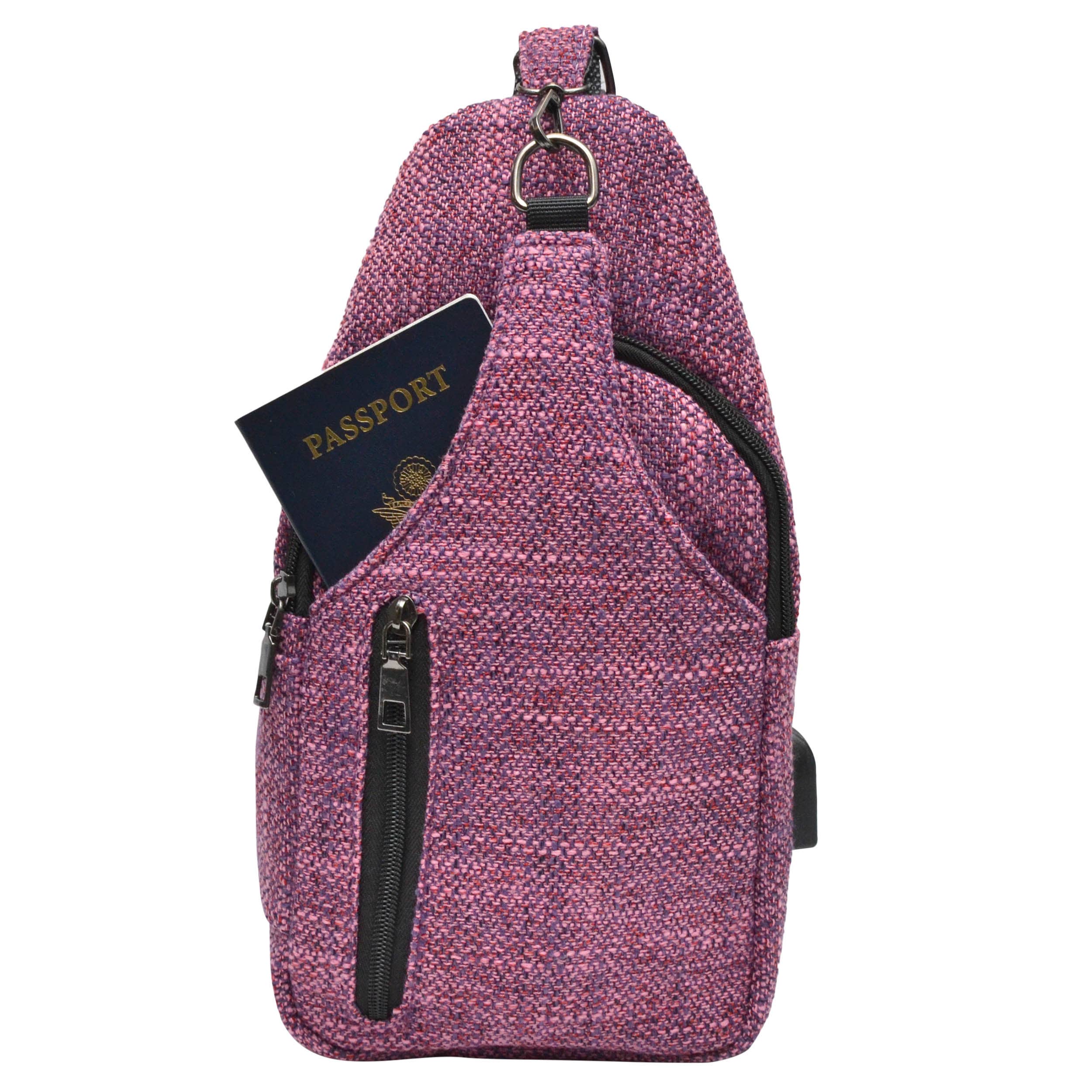 Calla Products - Wholesale Backpack - Unisex - Sonoma Sling Anti theft Sling Crossbody Purses Geo Trio8