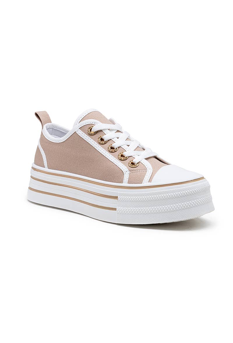 LADY GLORY - Wholesale Lifestyle Sneakers - Women's - Casual chic canvas platform sneakers8