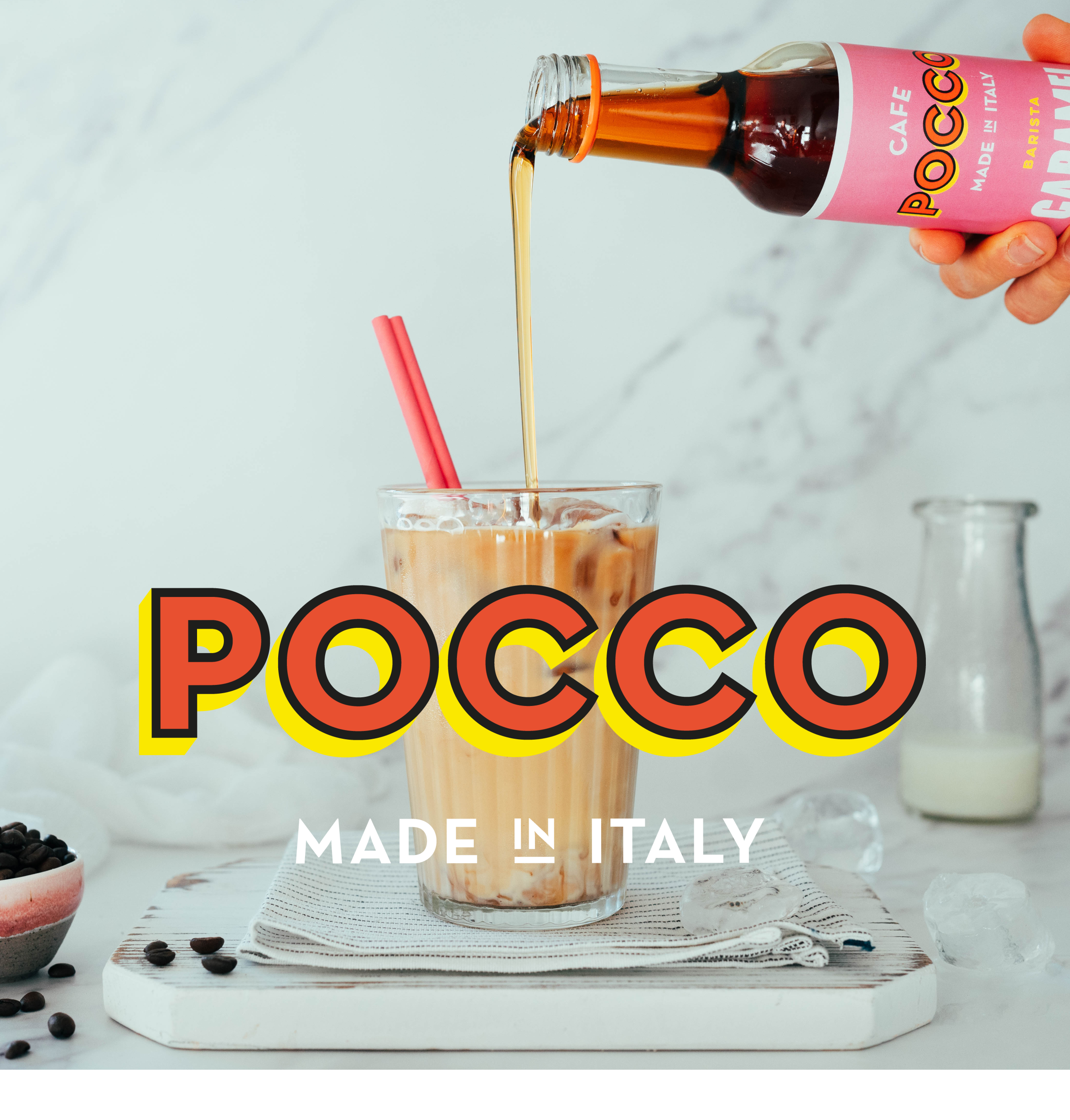 Cafe Pocco – wholesale Cocktail mix/syrup – Cafe Pocco Barista  Set - Vanilla 250ml  & Caramel 250ml3