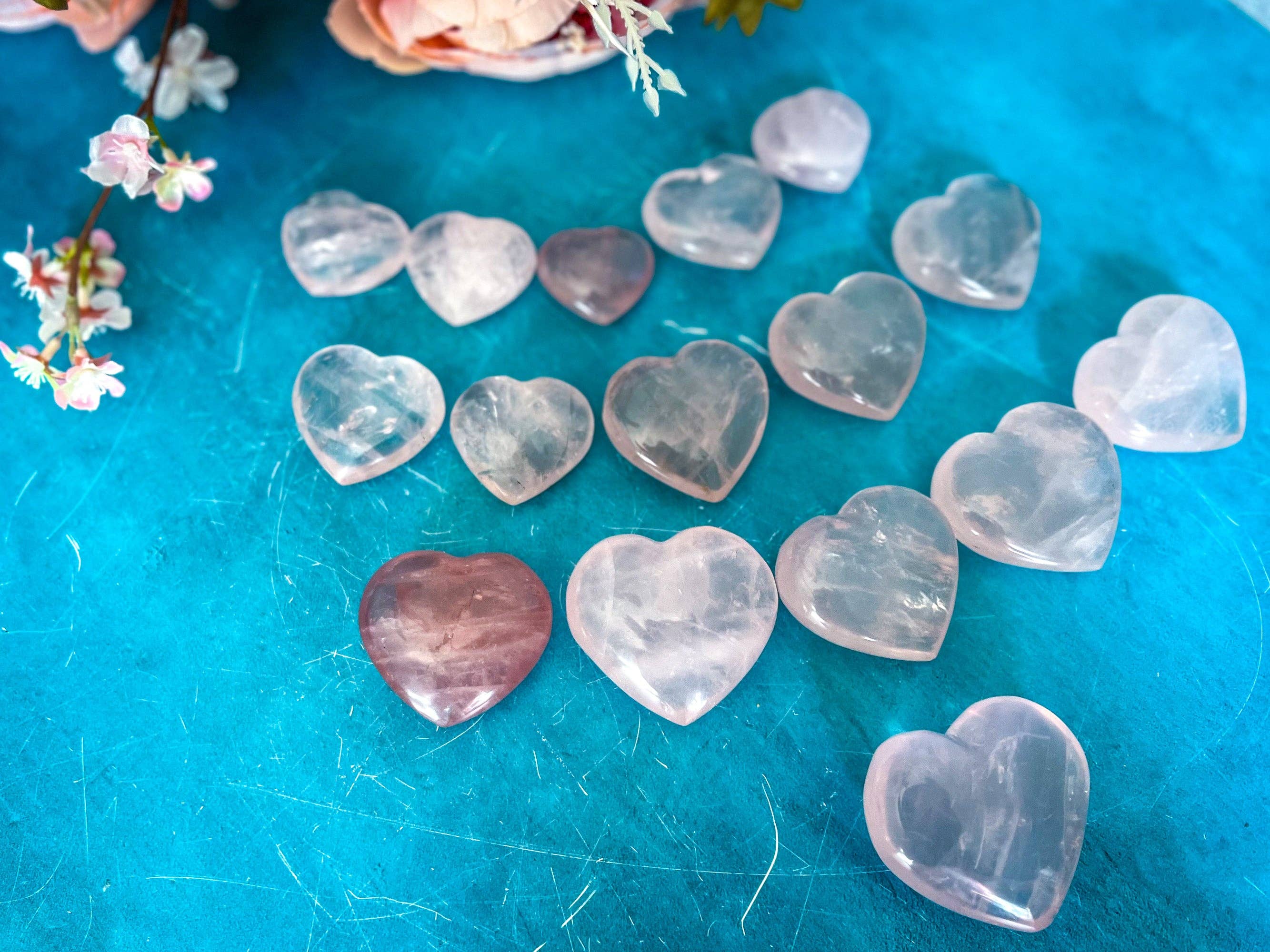 Mandala Gems – wholesale Andlig sten/kristall – Etiskt anskaffad rosenkvarts hjärtkristall4
