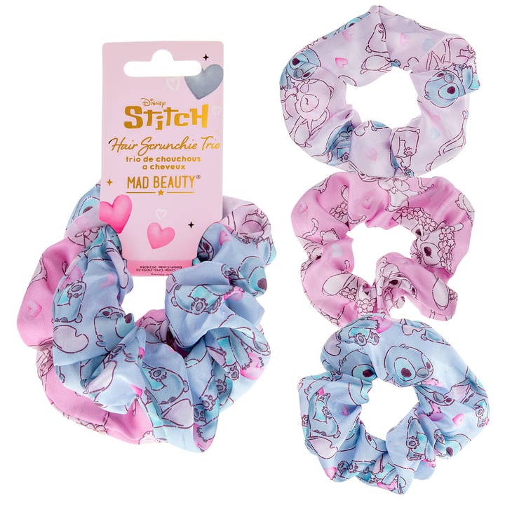 I Heart Stitch Scrunchie Trio for wholesale by Mad Beauty