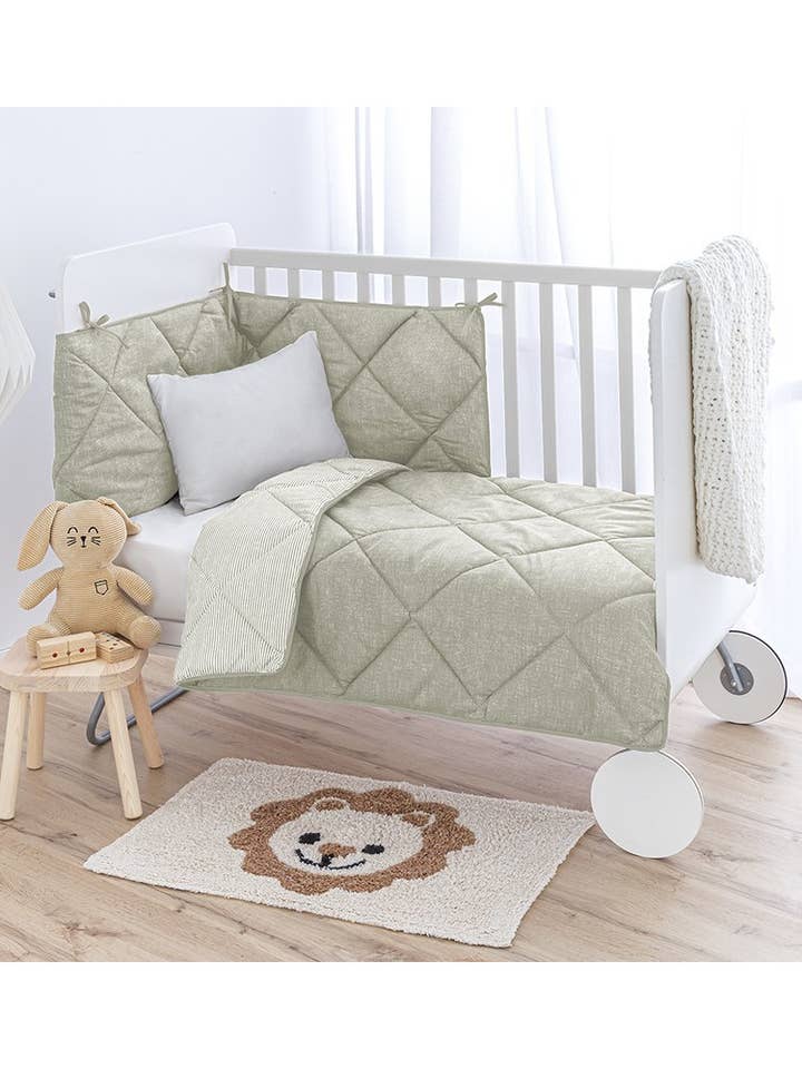 Påslakan och kantdyna i linne för spjälsäng för wholesale av Barceló Hogar