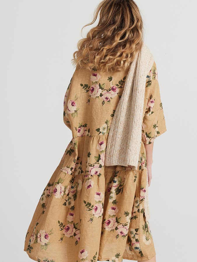 Miss Rose Sister Violet - Wholesale Dress - Women's - WOMEN'S - AUDREY FLORAL LINEN DRESS4