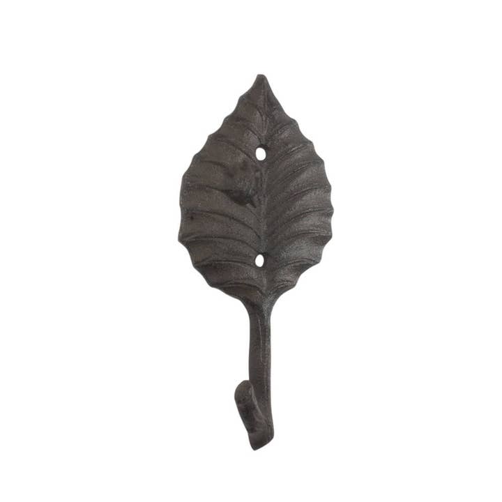 Hampton Ironworks - Wholesale Wall hook - Cast Iron Birch Tree Leaf Decorative Metal Tree Branch Hook 5.5"1