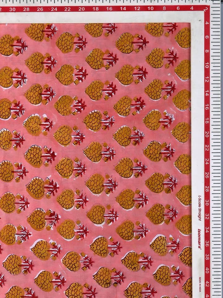 Hand Block Printed Fabrics - Handmade Fabric Yardage, fabric by the yard for wholesale by Jai Texart LLP
