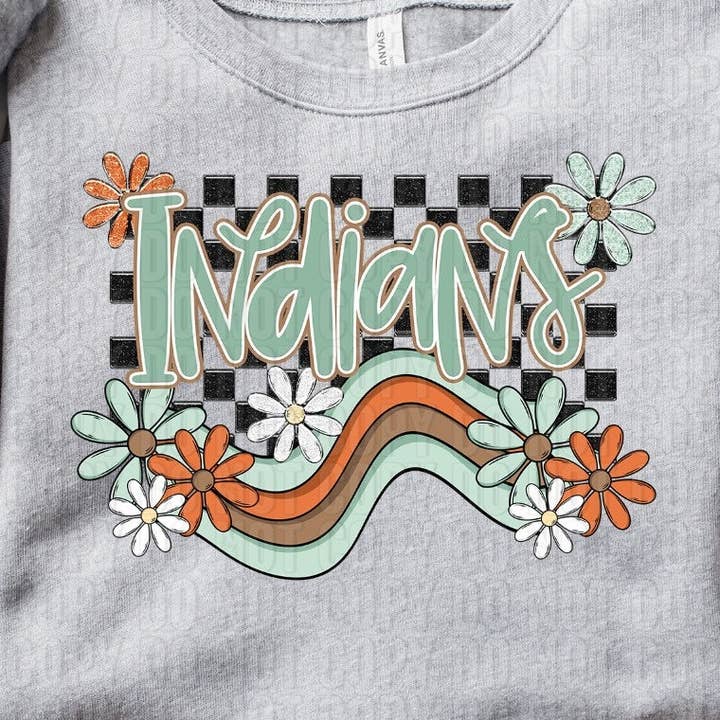 Indians Boho Wavy Maskottchen DTF Transfer für den Großhandel von K and M Designs