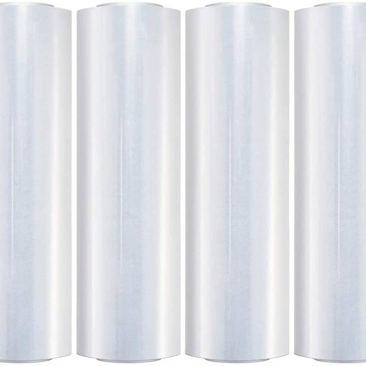 EcoQuality - Wholesale Cellophane Bag - Clear Plastic Stretch Film Wrap 18" x 1500′ 80 Gauge Loads