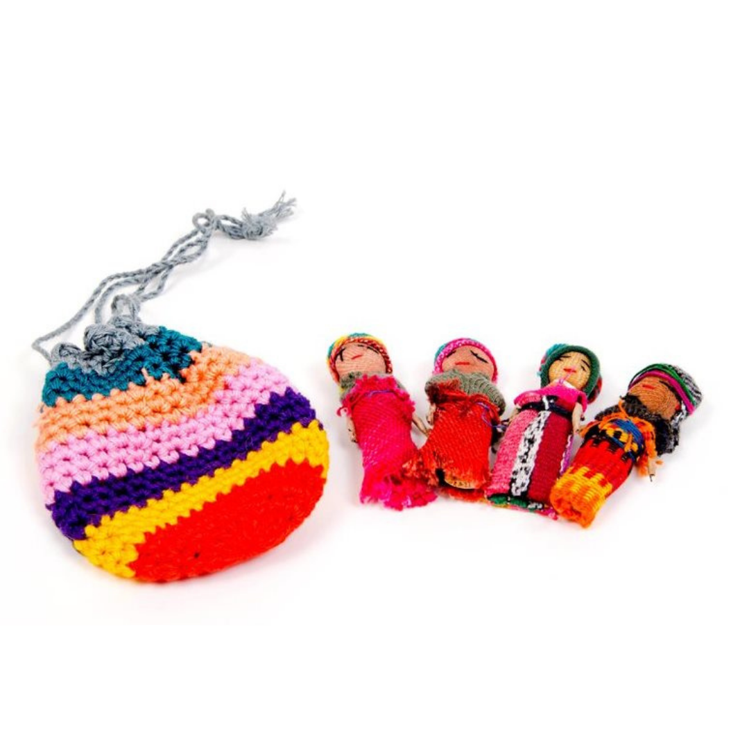 Lumily - Wholesale Doll - Kids - Worry Doll Crochet Pouch with Four Dolls - Guatemala7