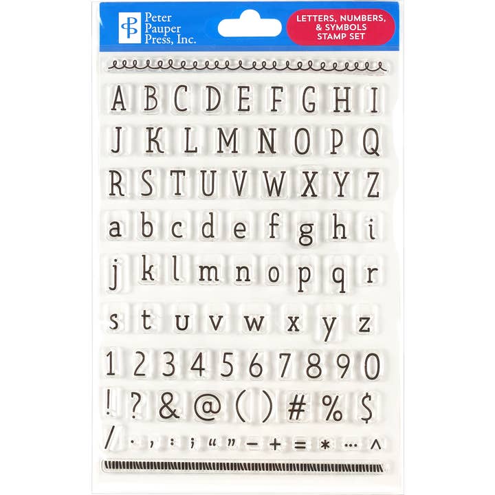 Peter Pauper Press - Wholesale Rubber/Decorative Stamp - Letters, Numbers, & Symbols Clear Silicone Stamp Set