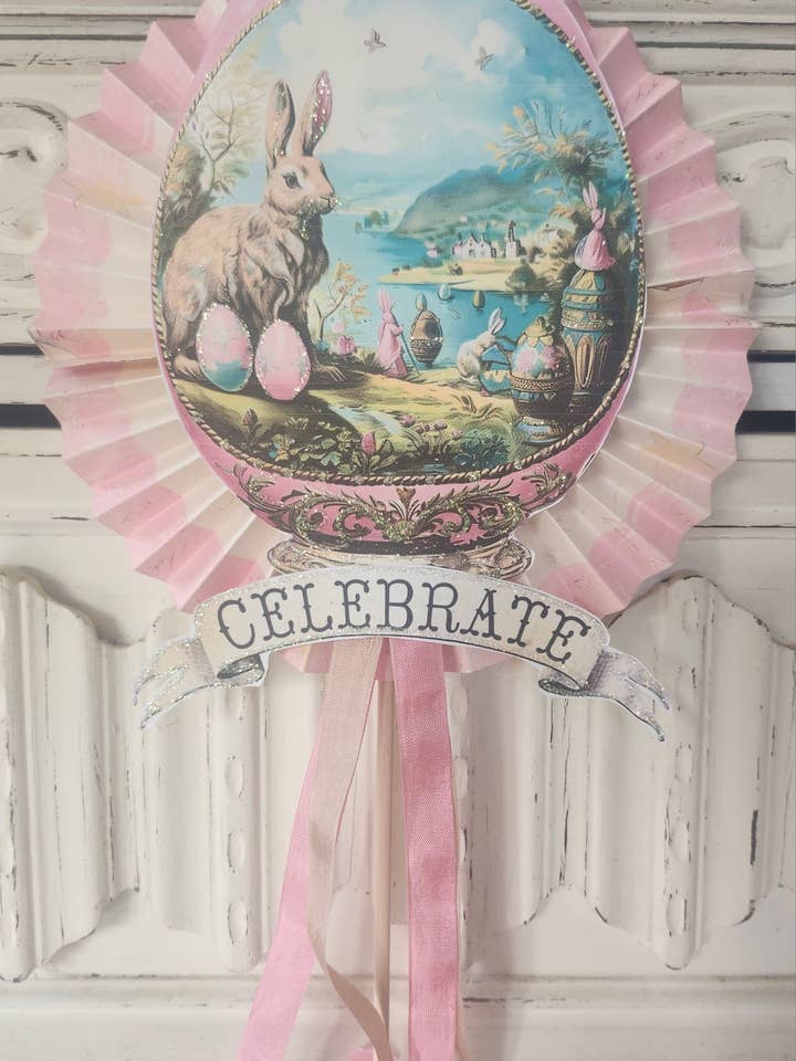 Påskeæg og kaniner tryllestavsdekoration for engroshandel hos Little Heart Designs