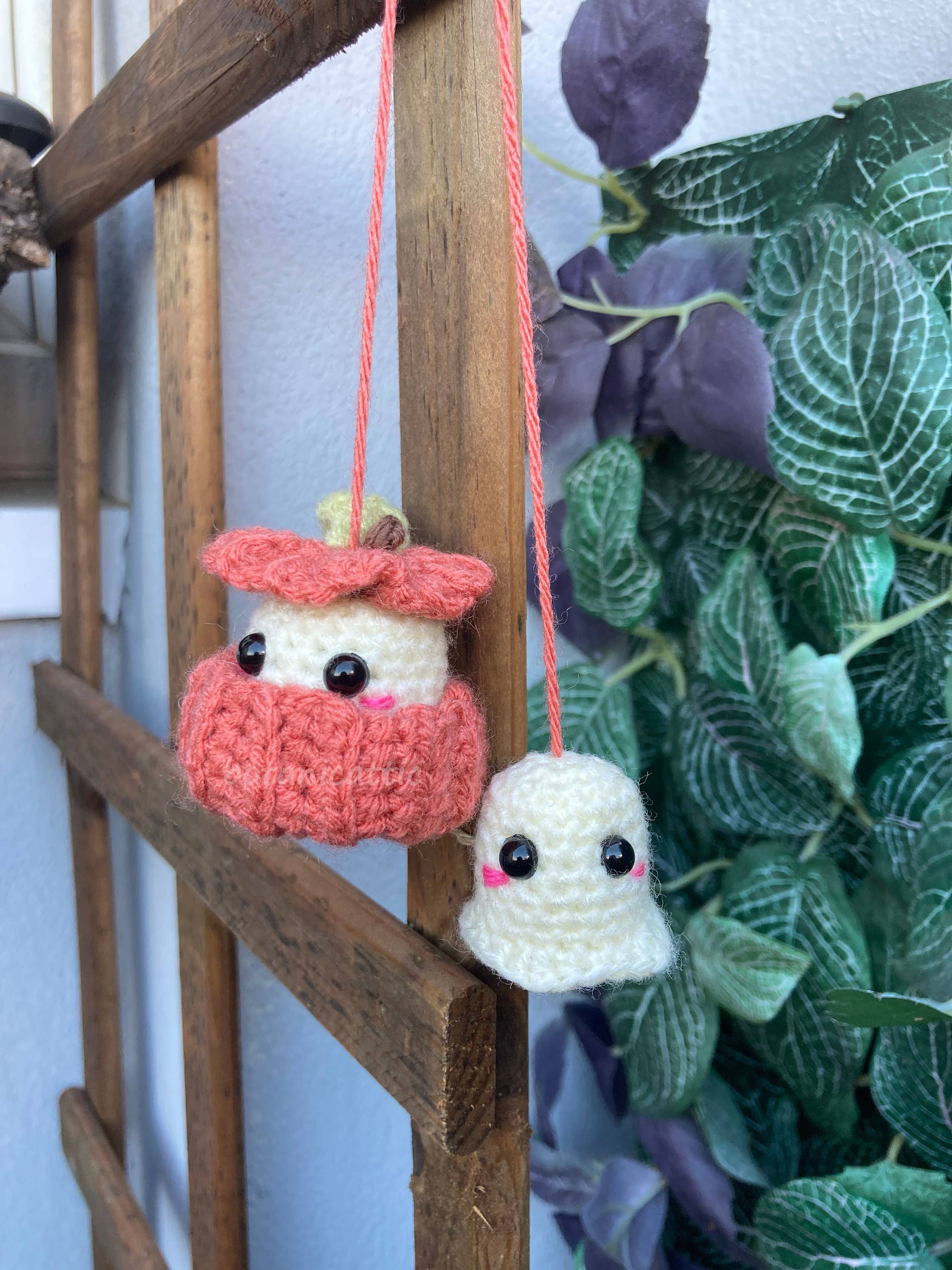 Anh2 LTD – Großhandel Tischdeko – Gruselige Halloween-Autohängedeko häkeln, Kürbis, Geist häkeln3