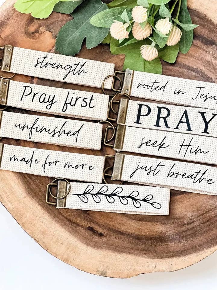 Canvas Wristlet Keychain for wholesale by The Inspiration Haven