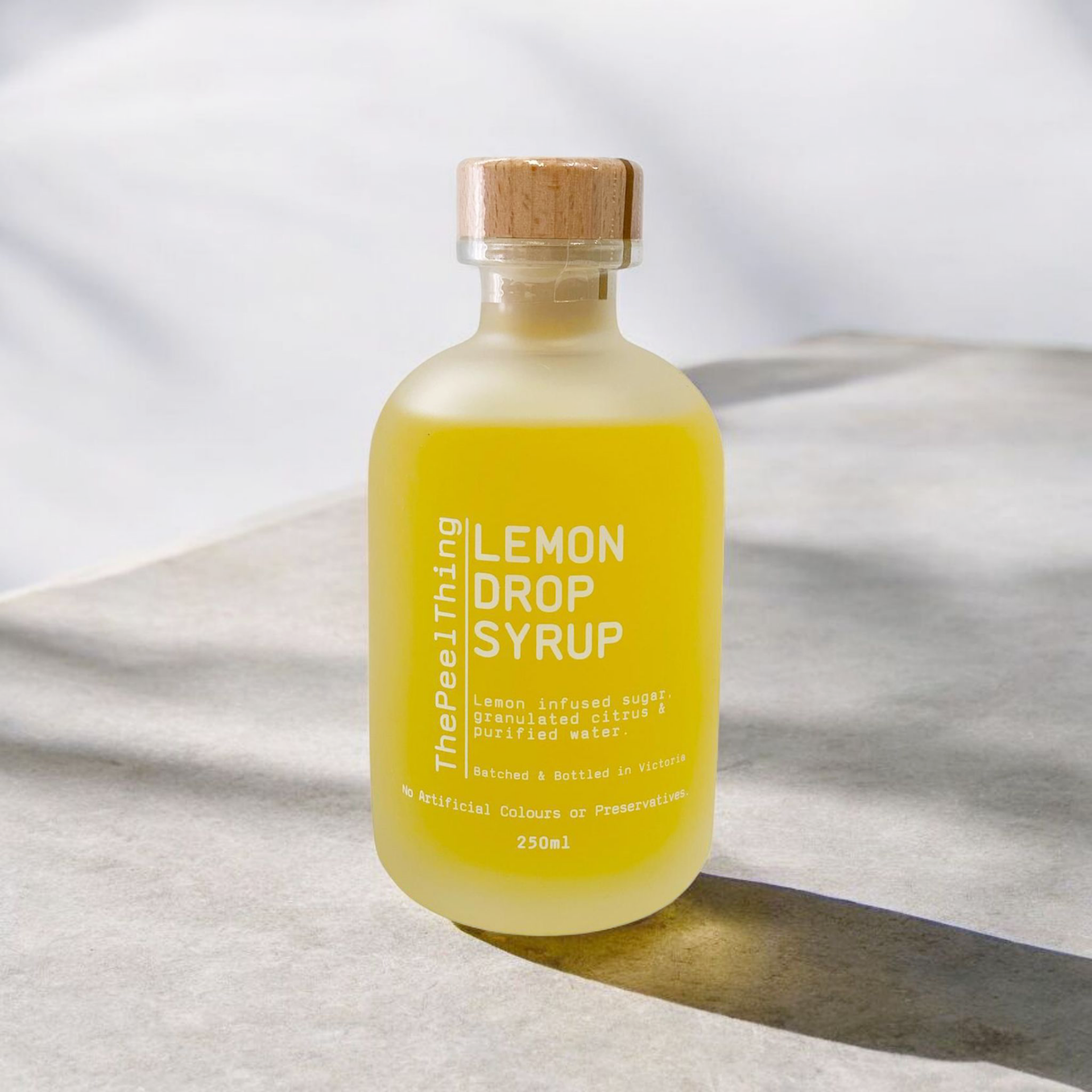 The Peel Thing - Wholesale Flavoured syrup - Lemon Drop Syrup 250 Glass Jar0