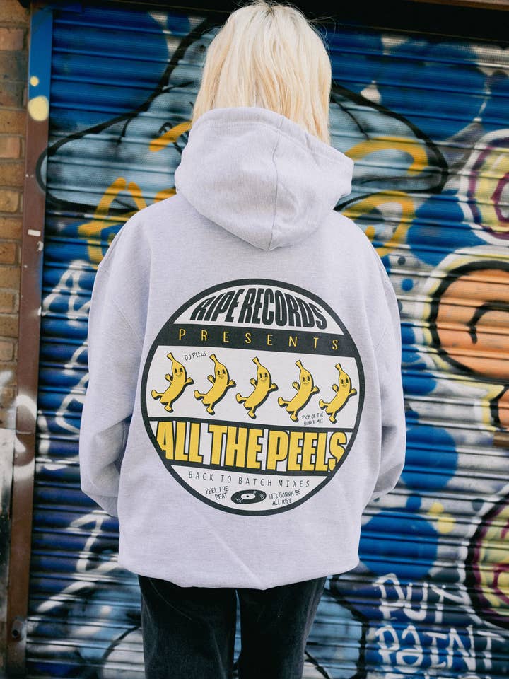 Ripe Records Hoodie in Grey for wholesale by batch1