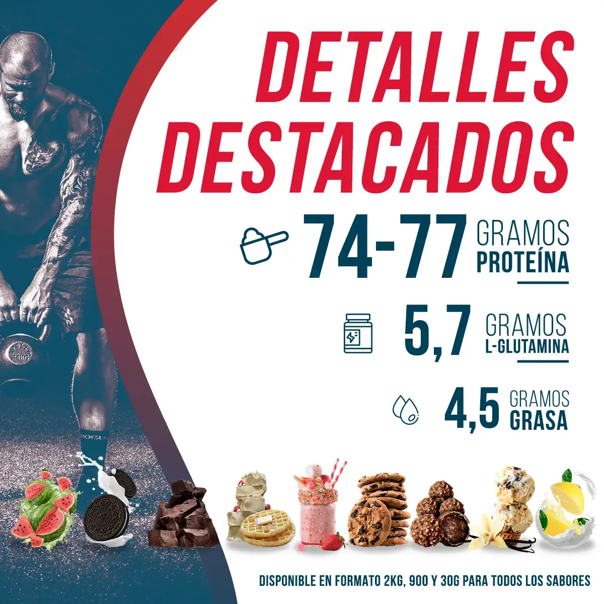 AMERICAN SUPLEMENT S.L. - Venta al por mayor Proteínas y superalimentos en polvo - American Suplement | Premium Whey Protein WPC80 900 gr8