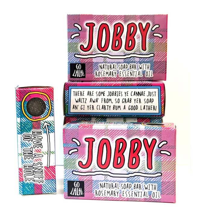 Go La La – wholesale Bar Soap – Jobby: Rosemary fragranced Funny Scottish soap1