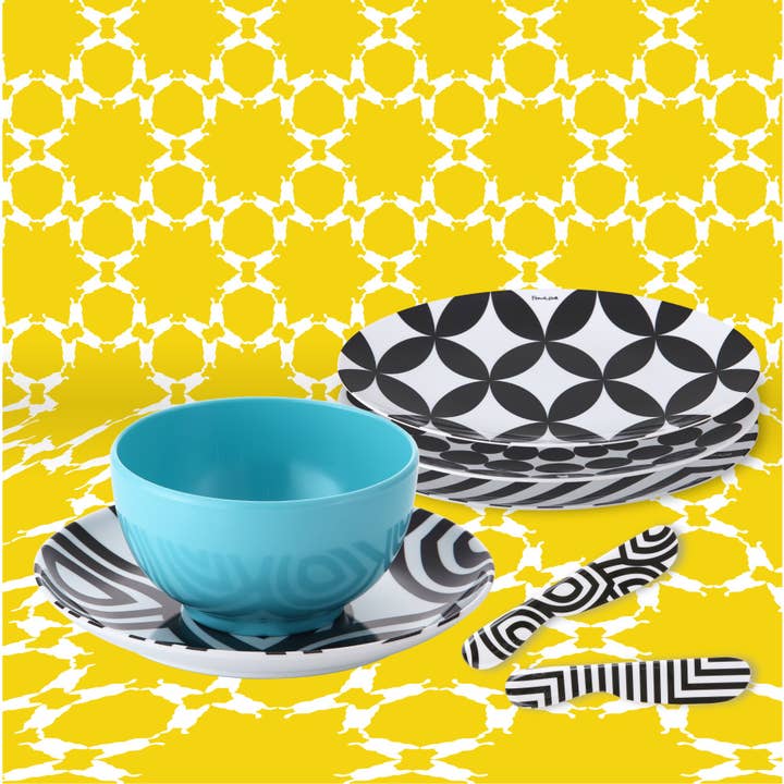 French Bull - Wholesale Cheese Spreader - Black and White Spreader Set6