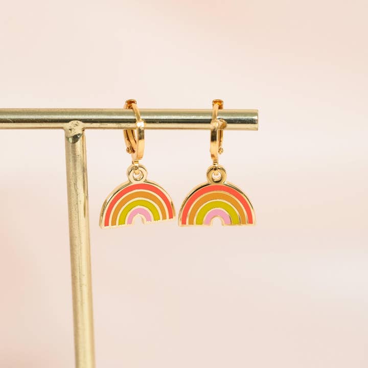 Sleepy Mountain – Engroshandel Huggie-øreringe – Rainbow Huggie Hoops2