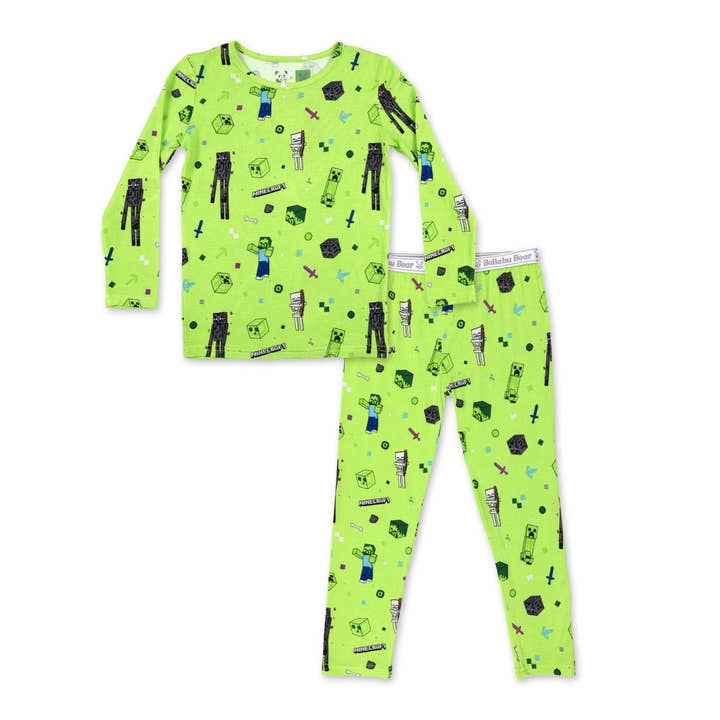 Bellabu Bear - Wholesale Sleepwear Set - Kids - Minecraft Mob Squad Bamboo Kids Pajamas