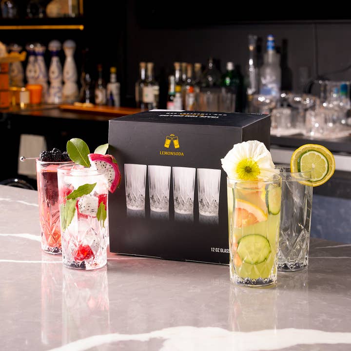 Lemonsoda – Großhandel Cocktail-/Schnapsglas – Kristallklares Tom Collins Glas 11,5 Oz (1 Stück)2