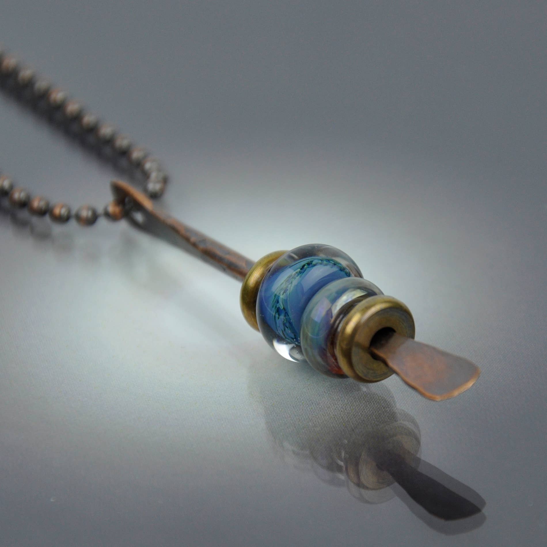 CB&CO - Wholesale Pendant/Charm Necklace - Lampwork Stick Stack Necklace - Handmade Glass Beads0