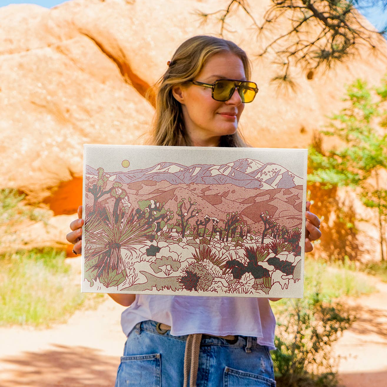 Caroline Clark - Wholesale Art Print - Purple Mountain Landscape Art Print2