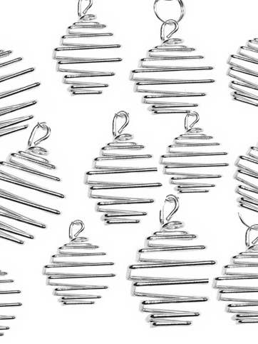 Silver Square Treasure Spirals 100 pieces TSSS100 for wholesale by Starlinks Gifts