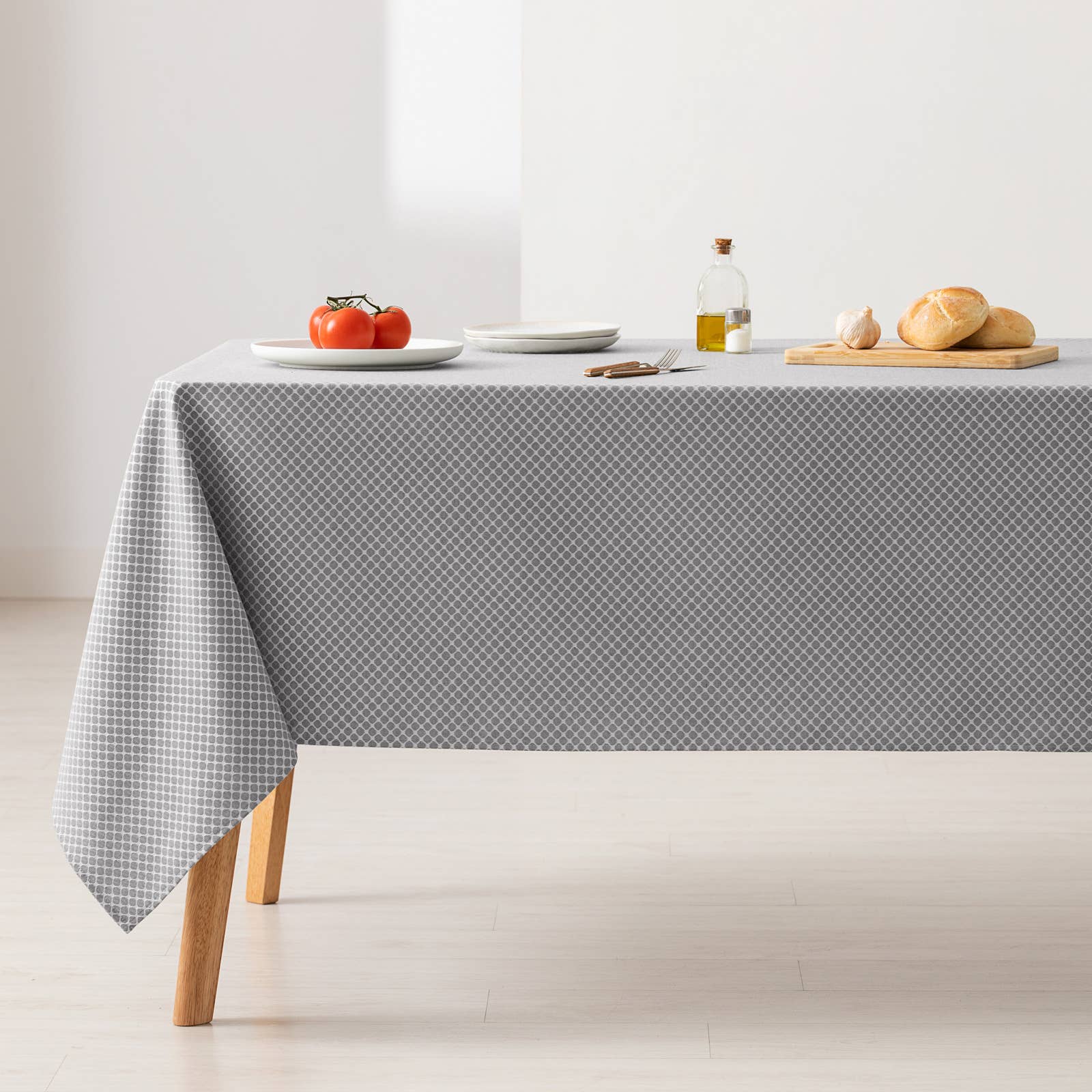 GAMUSI - Vente Nappes - Nappe imperméable jacquard coton géométrique LOSAN7