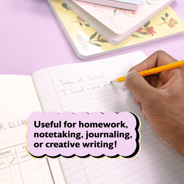 BAZIC Products - Wholesale Notebook - C/R 100 Ct. Floral Composition Book2