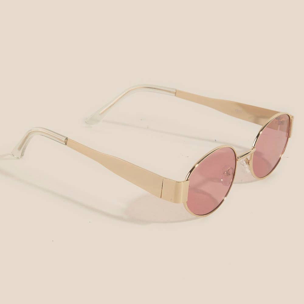 ASSORTED Thin Metal Oval Frame Sunglasses Set for wholesale on Faire1