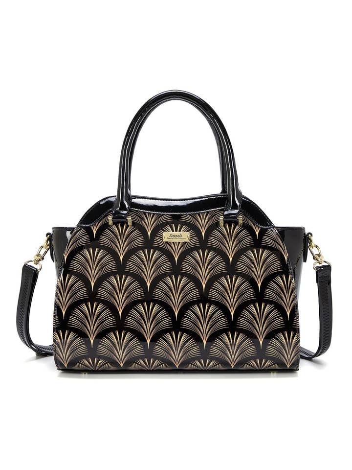 VENICE PATENT LEATHER GRIP BAG- SN83-0628 for wholesale by Serenade Beverly Hills Collection