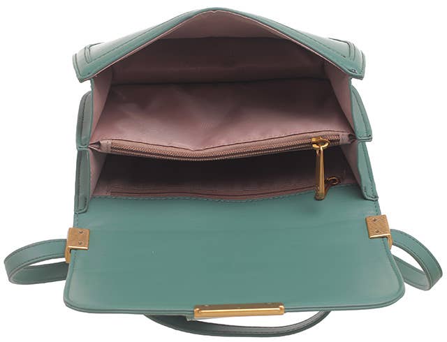 Bessie London – wholesale Crossbody bag – Women's – GOLD CLASP FLAP CORSSBODY BAG10