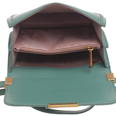 Bessie London – wholesale Crossbody bag – Women's – GOLD CLASP FLAP CORSSBODY BAG10