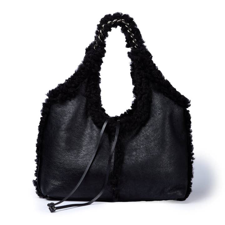 Mia Shopping reversibler Shearling mit Kettenschulterriemen und Innentasche für den Großhandel von Roberta Gandolfi