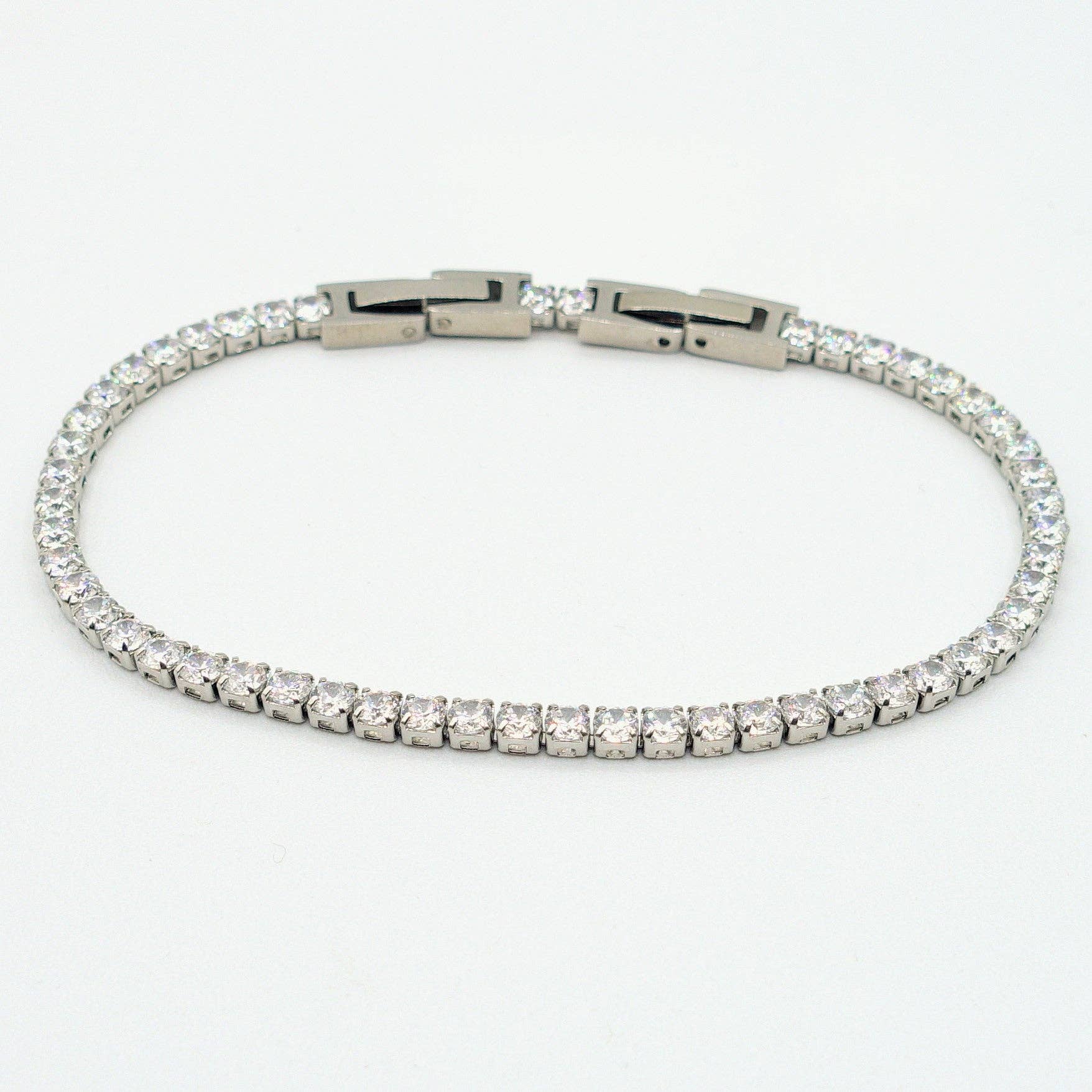Daemon srls - Wholesale Tennisarmbanden - ALICIA ~ Tennisarmband van roestvrij staal met cubic zirconia12