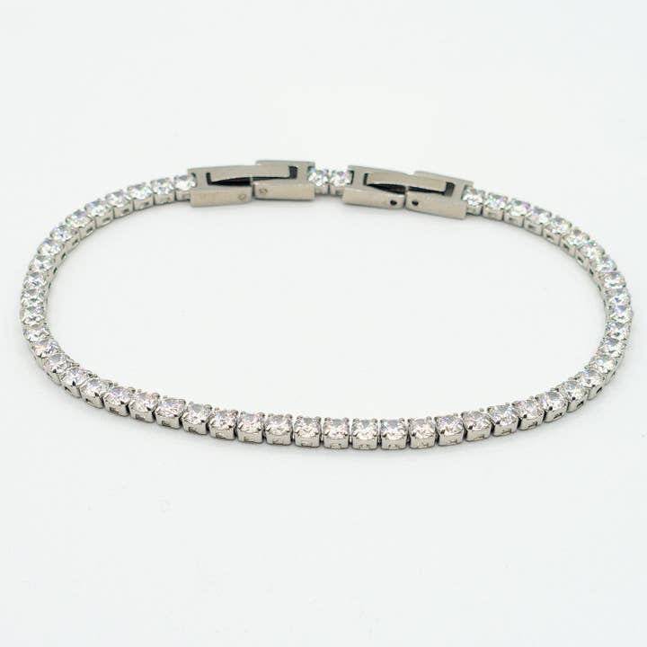 Daemon srls – Pulseira de ténis por atacado – ALICIA - Pulseira tennis de aço inoxidável com zircônia cúbica12
