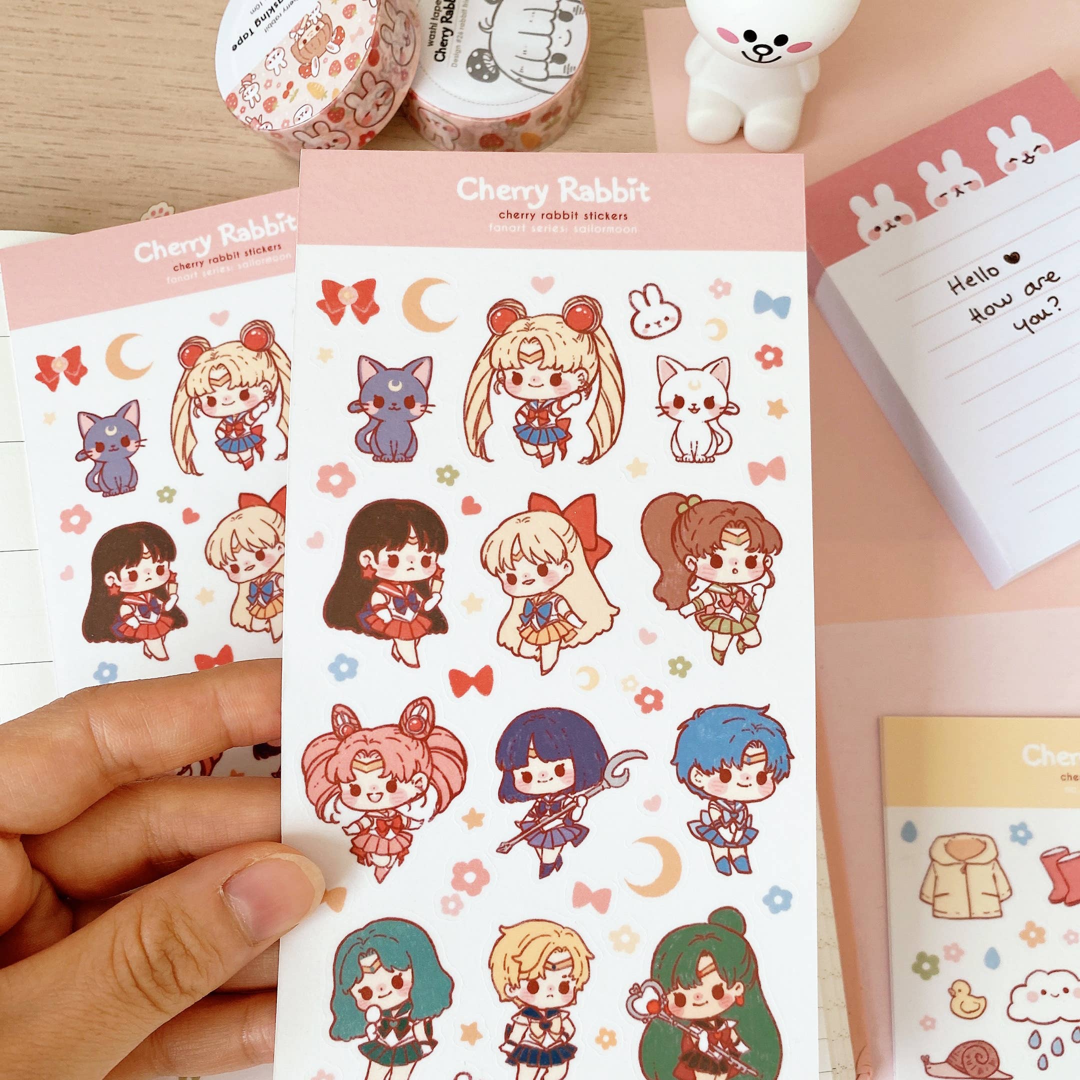 Cherry Rabbit - Wholesale Sticker - Sailormoon Sticker Sheet2
