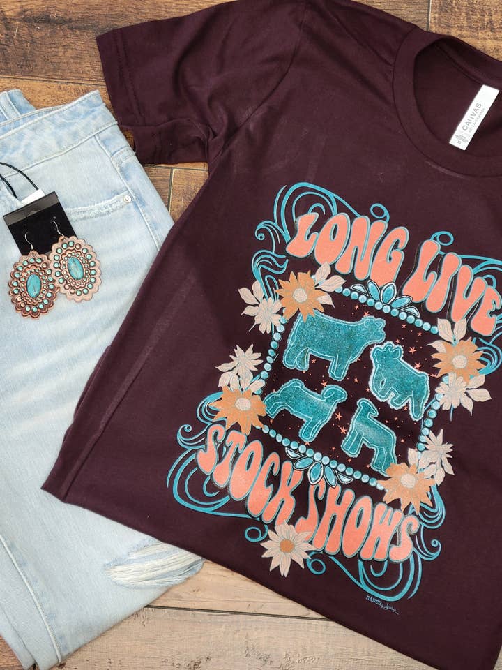 Long Live Stock Shows All Animals Graphic Tee for wholesale by Ranch Swag