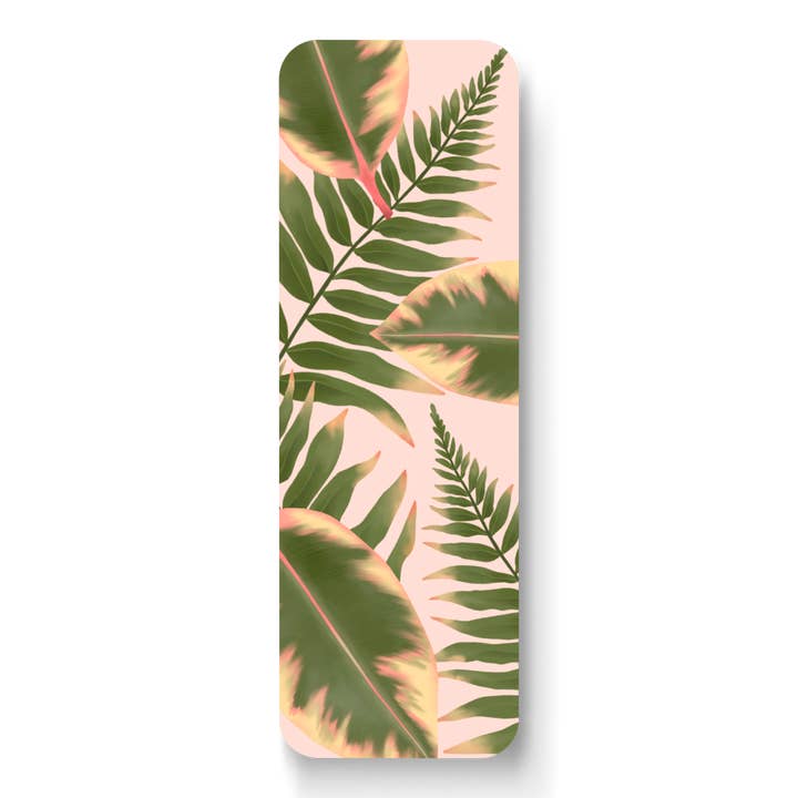 Pink Fern Leaves Bookmark for wholesale by Elyse Breanne Design
