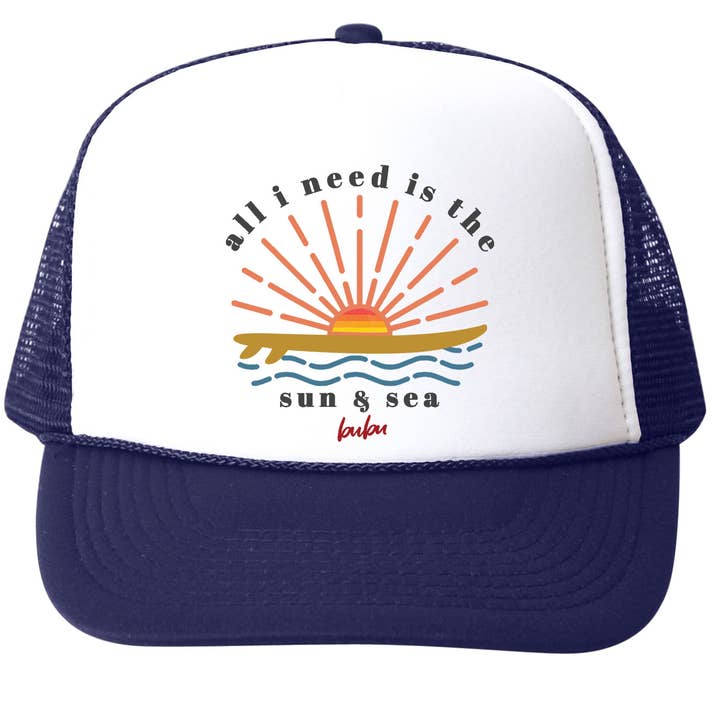 Sun & Sea Trucker Hat (multi color) for wholesale by Bubu