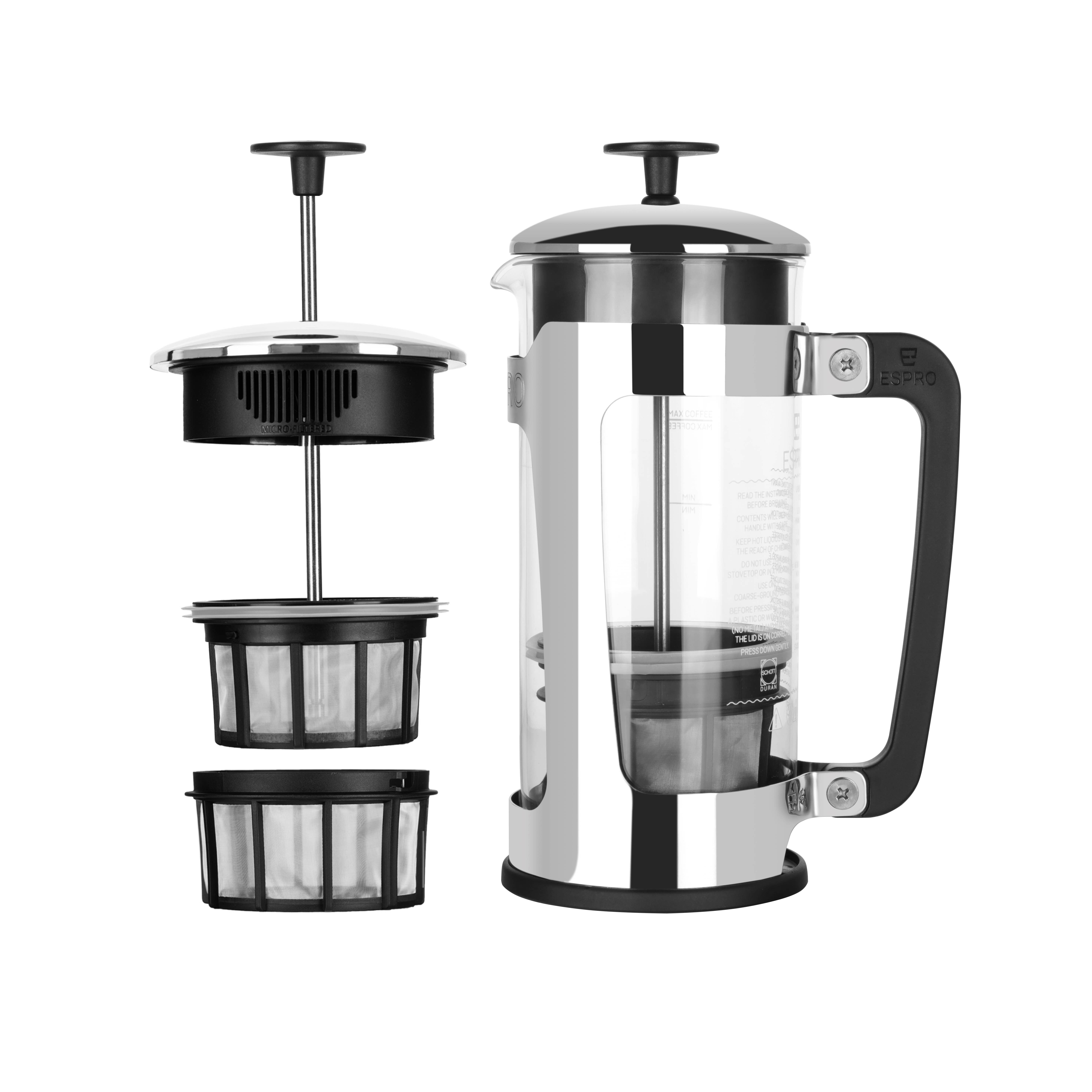 Viva | Espro | Liiton - Wholesale French Press - P5 French Press Coffee Maker - Polished Stainless Steel Cage0