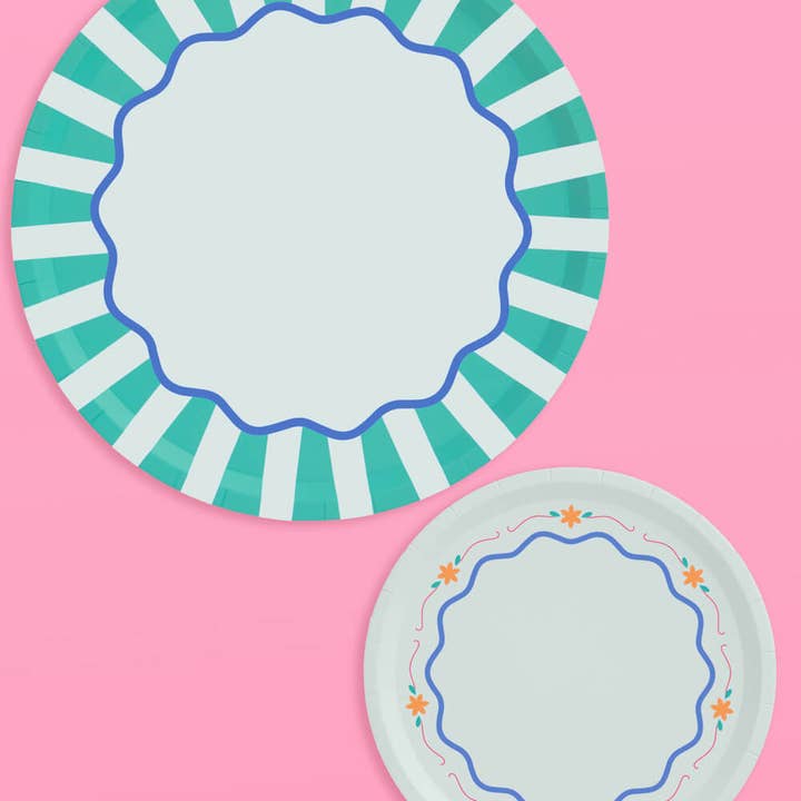 xo, Fetti - Wholesale Dinner Plate - Italian Summer Plates, Bachelorette, Birthday