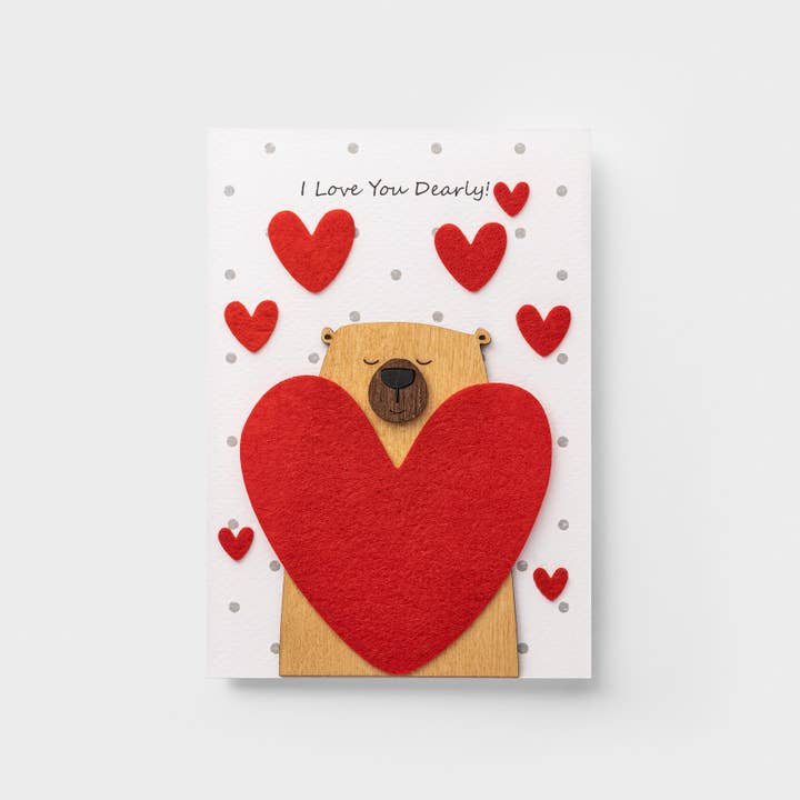 PESKOVOI - Wholesale Valentine's Day Card - 3D Wooden Love Card – Handmade Heart Greeting by PESKOVOI3
