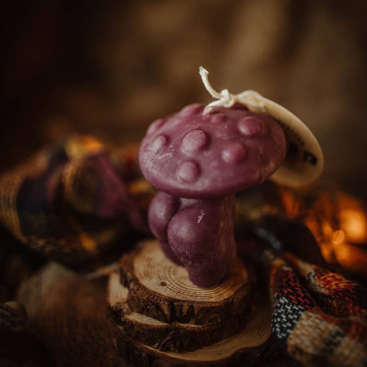 The Holton Homestead - Wholesale Novelty Candle - Mushroom Woman Beeswax Candle