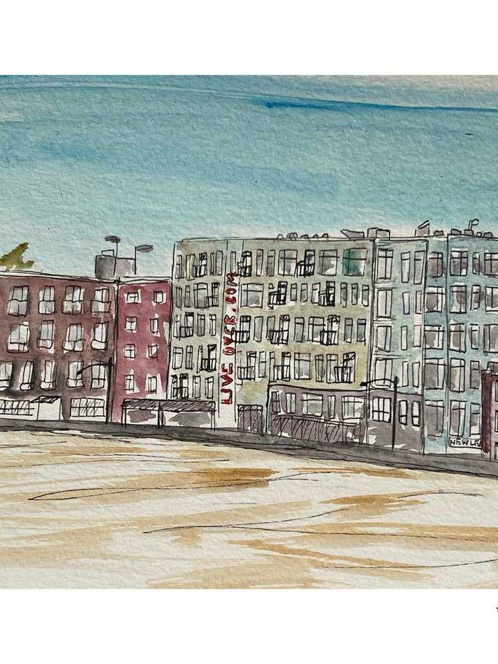 Revere Beach for wholesale by Sunset Studios Boston: Neighborhood Watercolors