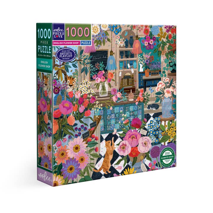 English Flower Shop 1000 Piece Puzzle for wholesale by eeBoo
